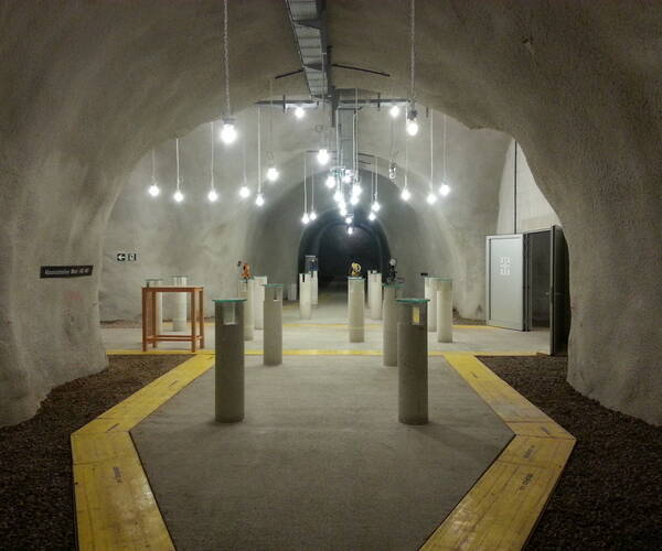 Inside a tunnel for earthquake monitoring of the Conrad Observatory