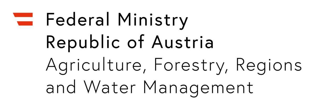 Logo of Austrian Federal Ministry of Agriculture, Forestry, Regions and Water Management and Link: https://info.bml.gv.at/en/ 
