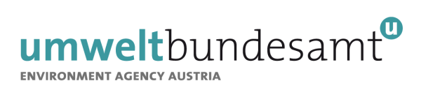 Logo of Environmental agency austria and link to website: https://www.umweltbundesamt.at/en/ 