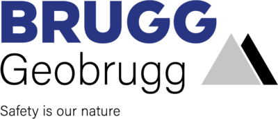 Logo of Brugg (Geobrugg) safety is our nature and link to website: https://www.geobrugg.com/en/Geobrugg-Safety-is-our-nature-114435.html