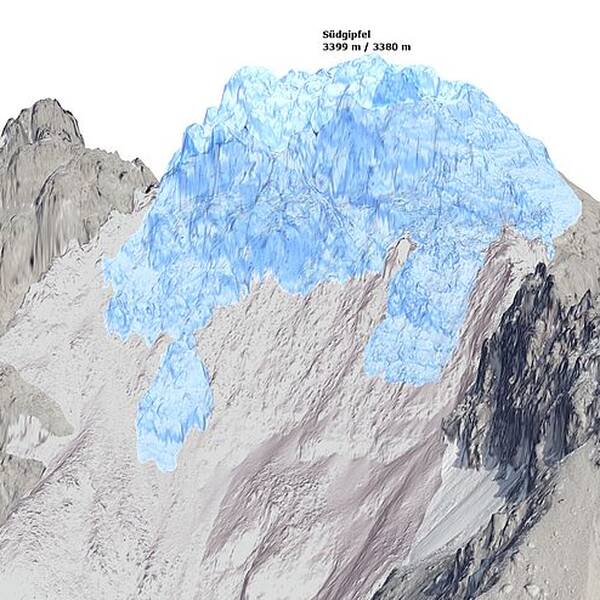 Landslide model of the Fluchthorn event