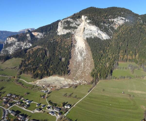 Rock slide in Styria
