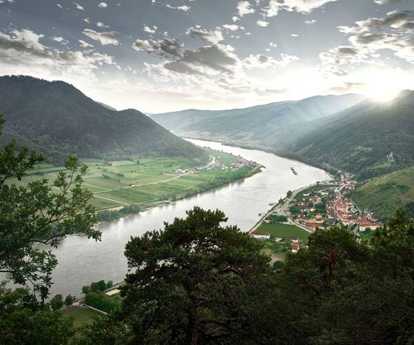 Danube river in the Wachau valley 