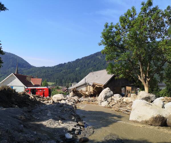 destruction after heavy precipitation in summer 2022 in carinthia 